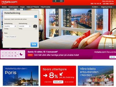 Hotels.com Screenshot