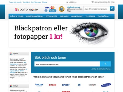 Patroner.se Screenshot