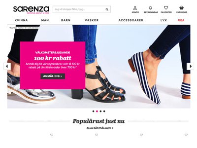 Sarenza Screenshot