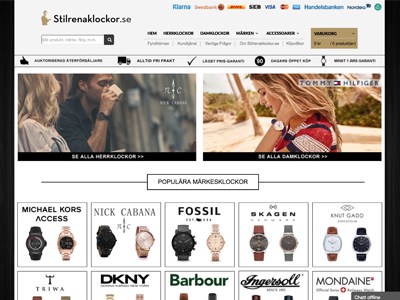 Stilrenaklockor.se Screenshot